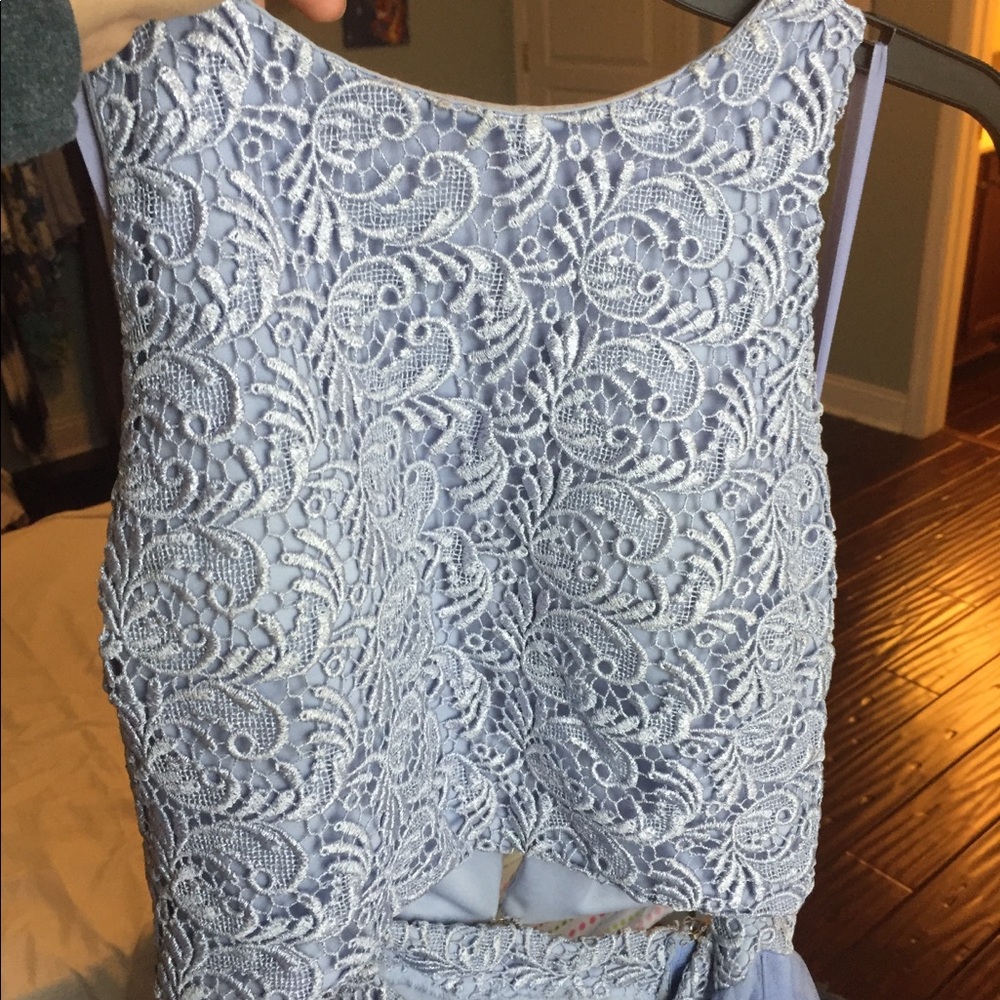 Light Blue Two Piece Prom Dress (Vintage)
